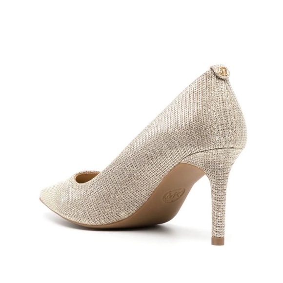 Michael Kors Alina gold flex glitter chain mesh pumps heels | 6.5 - Picture 8 of 9